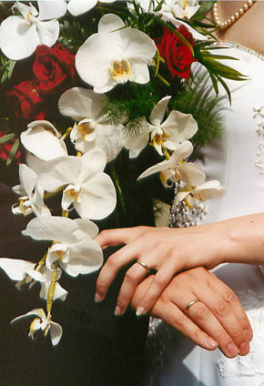 bride with bouquet